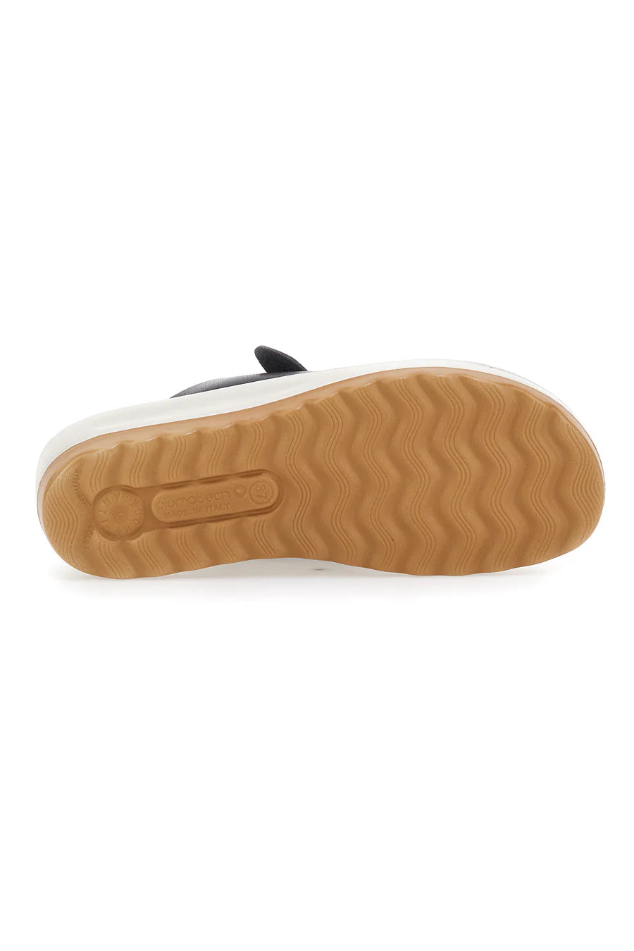 FLYFLOT Ciabatta Donna Con Doppia Fascia In Ecopelle - Bianco, Nero