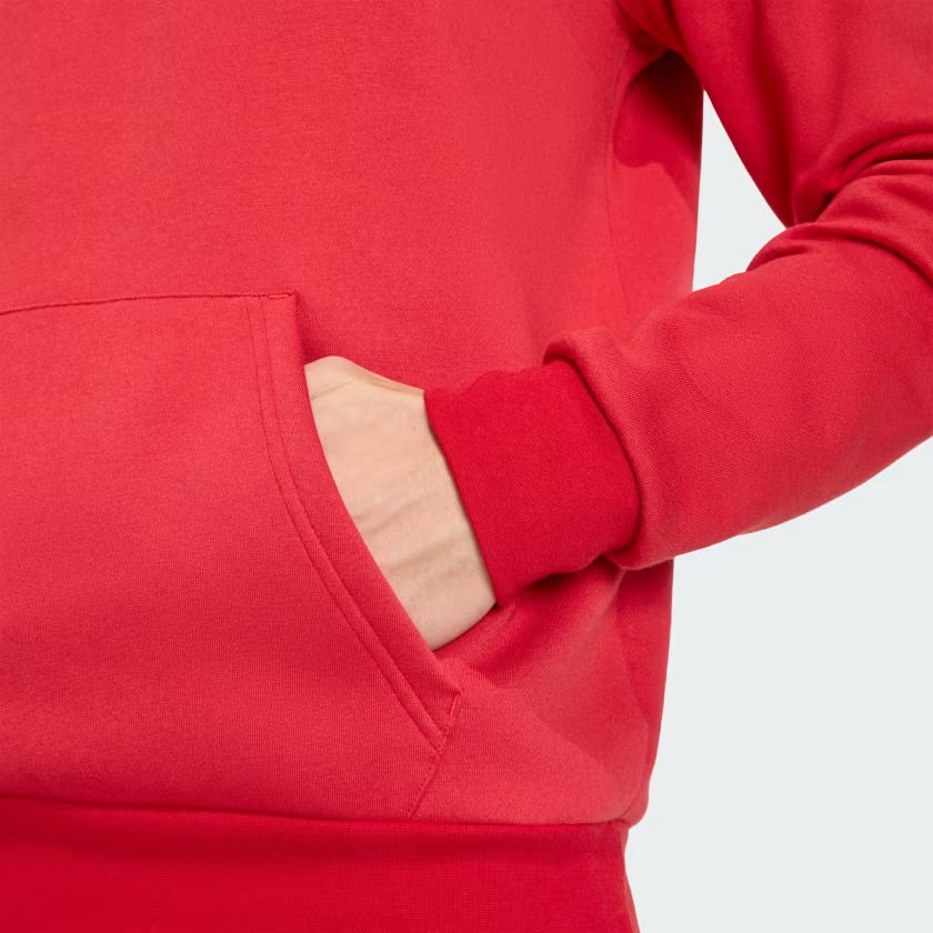 Adidas Entrada 26, Felpa Con Cappuccio Uomo - Rosso, Giallo