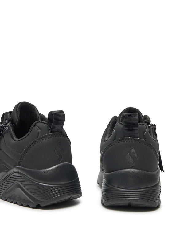 Skechers 310387L Uno-Lite Easy Zip, Fitness Donna Ecopelle Con Zip - Nero