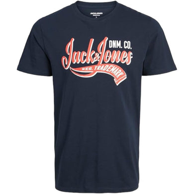 JACK & JONES Jjelogo Tee LS O-Collo 2 col Aw23 SN T-Shirt, Blazer Blu Marine