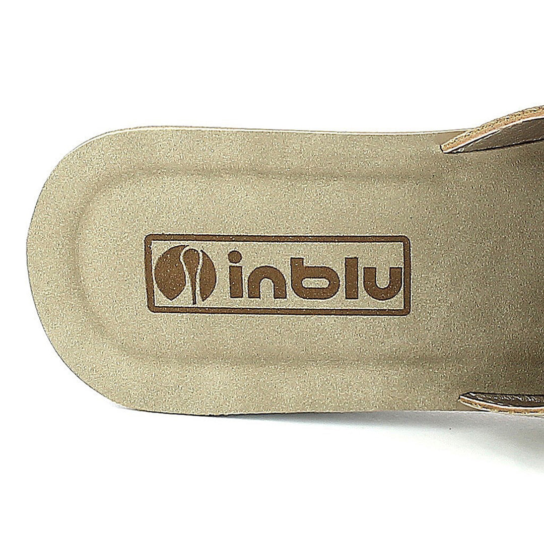 Inblu EL32, Sandali Donna Regolabili con Zeppa e Catena - Sabbia, Ghiaccio