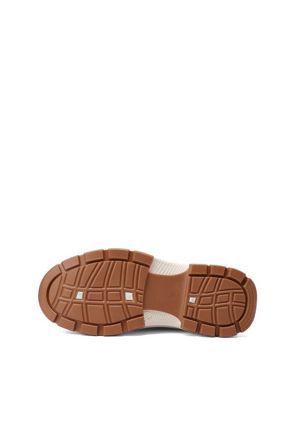 QUEEN HELENA XZ005, Sneaker Donna Alte Alla Caviglia Con Suola Chunky - Nero, Taupe
