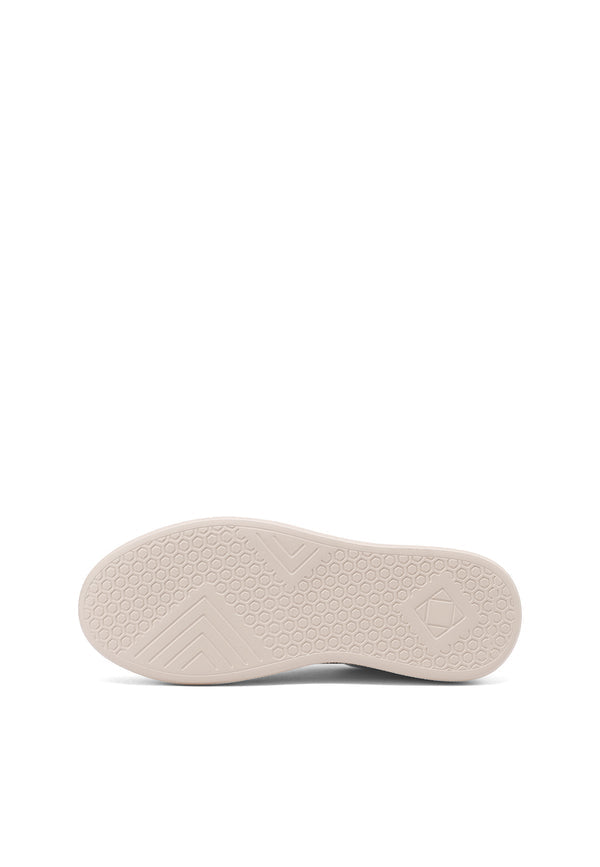 QUEEN HELENA X35-2, Sneaker Donna Minimal Con Tallone Coccodrillo - Bianco/Rosa