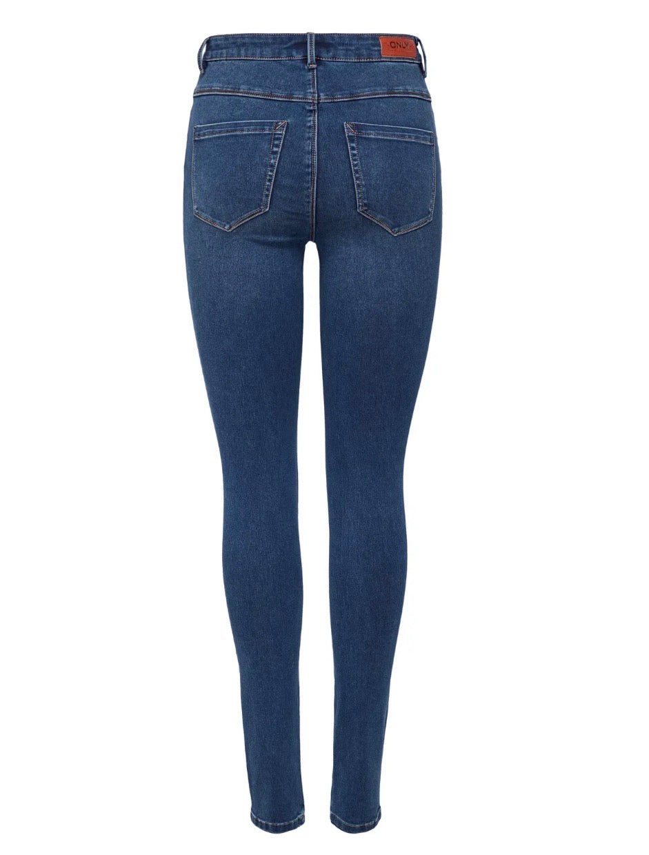 Only ONLROYAL HW SKINNY, Jeans Skinny Donna - Dark Blue Denim