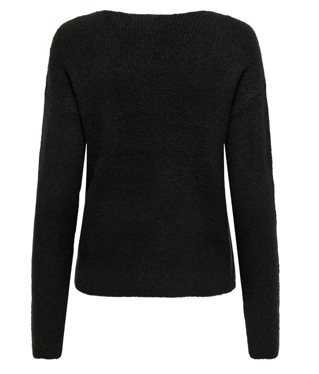 Only ONLCAMILLA V-NECK L/S PULLOVER KNT NOOS, Pullover Donna Con Scollo a V - Nero