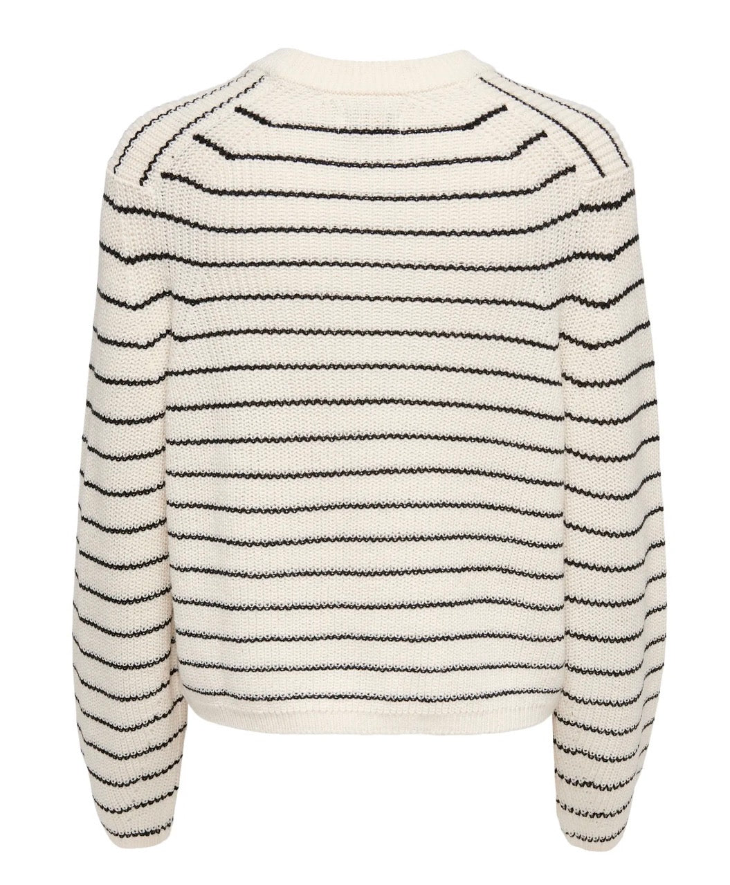 Only ONLBASE L/S O-NECK PULLOVER KNT NOOS, Pullover Donna Girocollo - Bianco