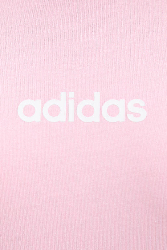 Adidas Essentials Linear Cotton, T-Shirt Donna - Bianco, Celeste, Rosa