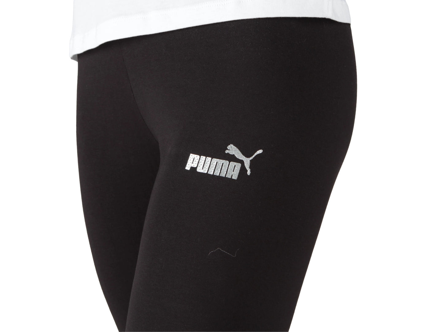PUMA ESS+ Textured Foil, Leggins a 3/4 Donna - Nero