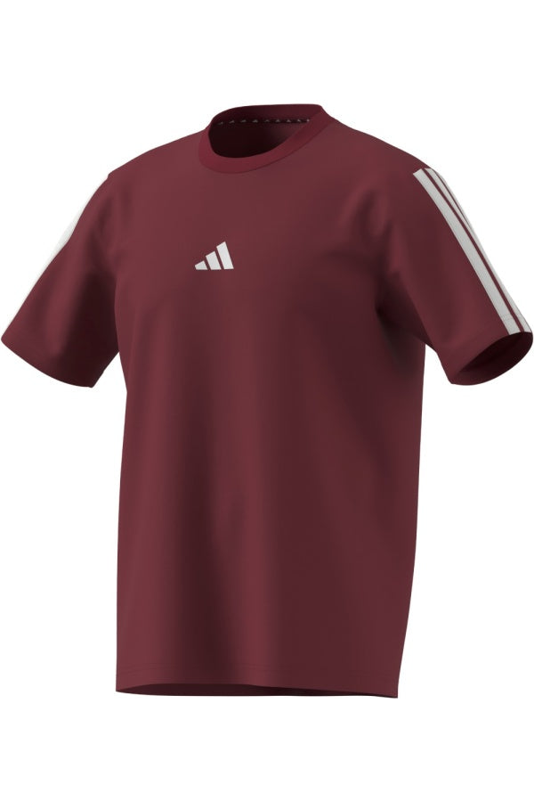 Adidas Essentials 3-Stripes, T-Shirt Uomo - Rosso