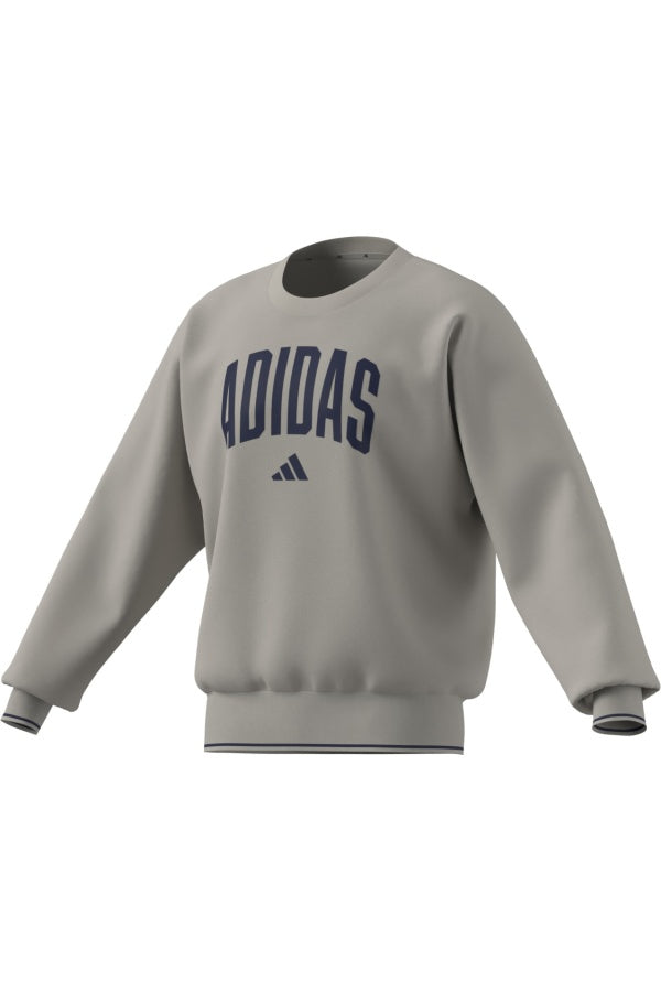 Adidas M Collegiate, Felpa Uomo Girocollo- Alluminio
