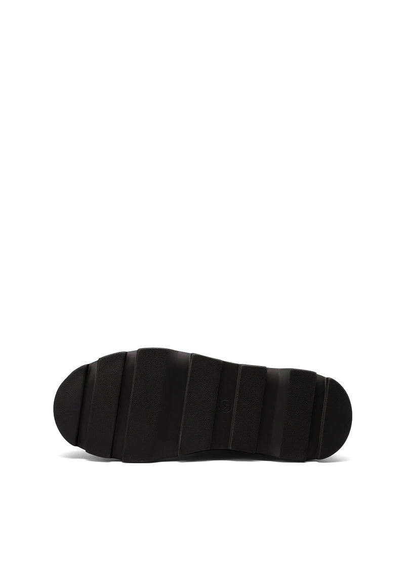 QUEEN HELENA X35-91, Stivaletti Donna Platform Con Suola Carro Armato - Nero