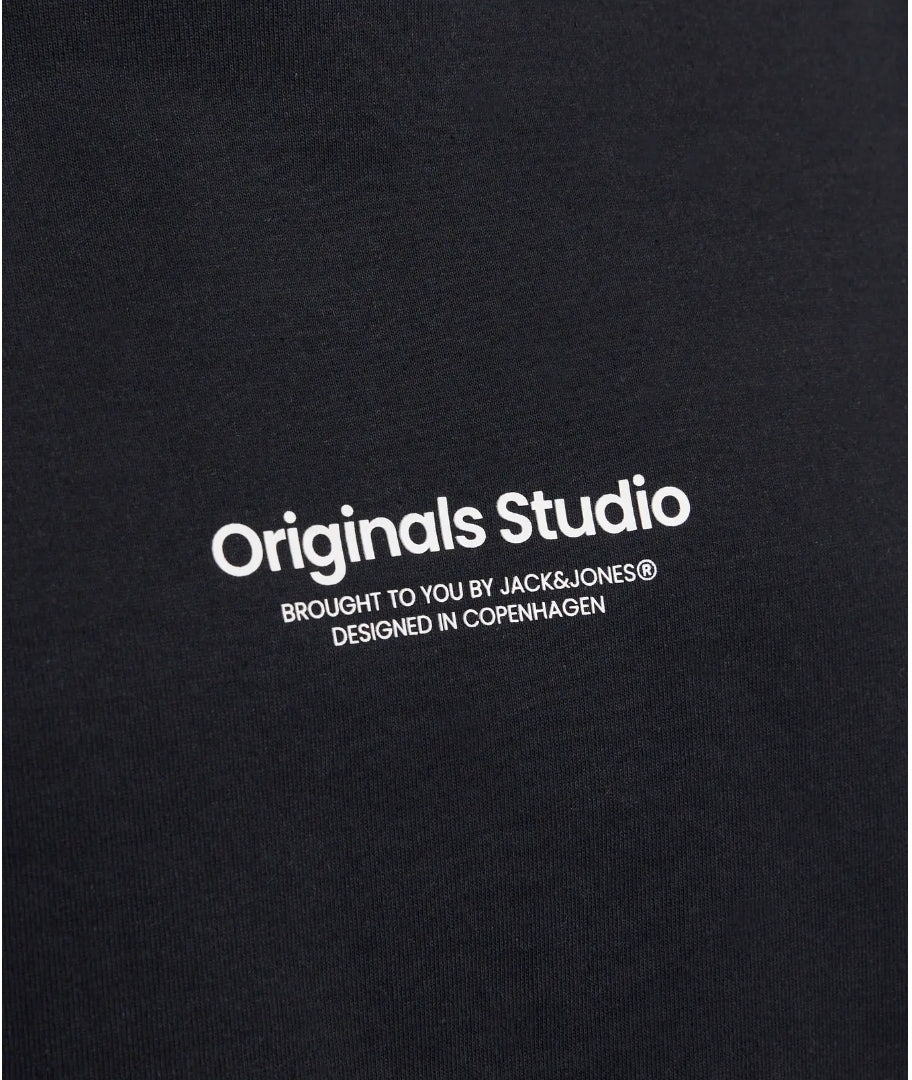 Jack&Jones JORVESTERBRO TEE LS CREW NECK NOOS, Maglietta a Maniche Lunghe Uomo - Nero