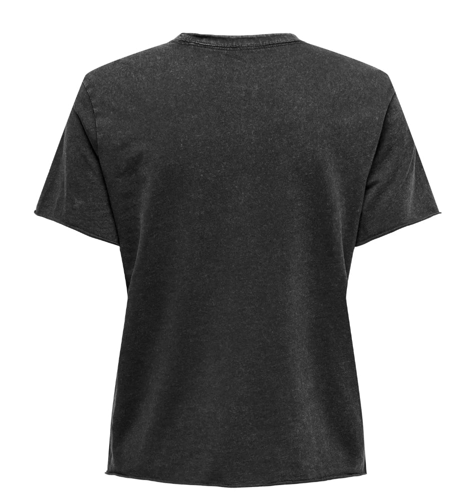 Only ONLLUCY LIFE S/S O-NECK TOP OY JRS, T-Shirt Donna - Nero