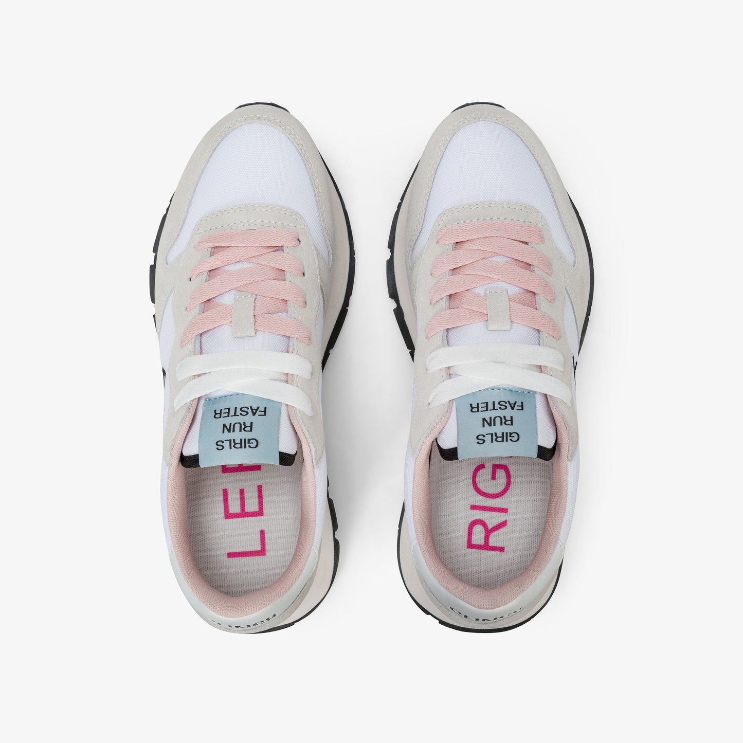 Sun68 Ally Solid, Sneaker Donna In Nylon e Suede - Bianco