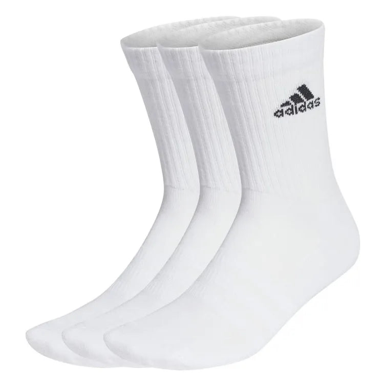Adidas Cushioned, Calze Da 3 Paia - Bianco