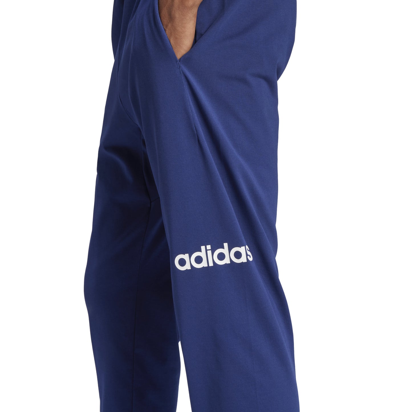 Adidas Essentials Linear, Pantaloni Fitness Uomo - Nero, Blu
