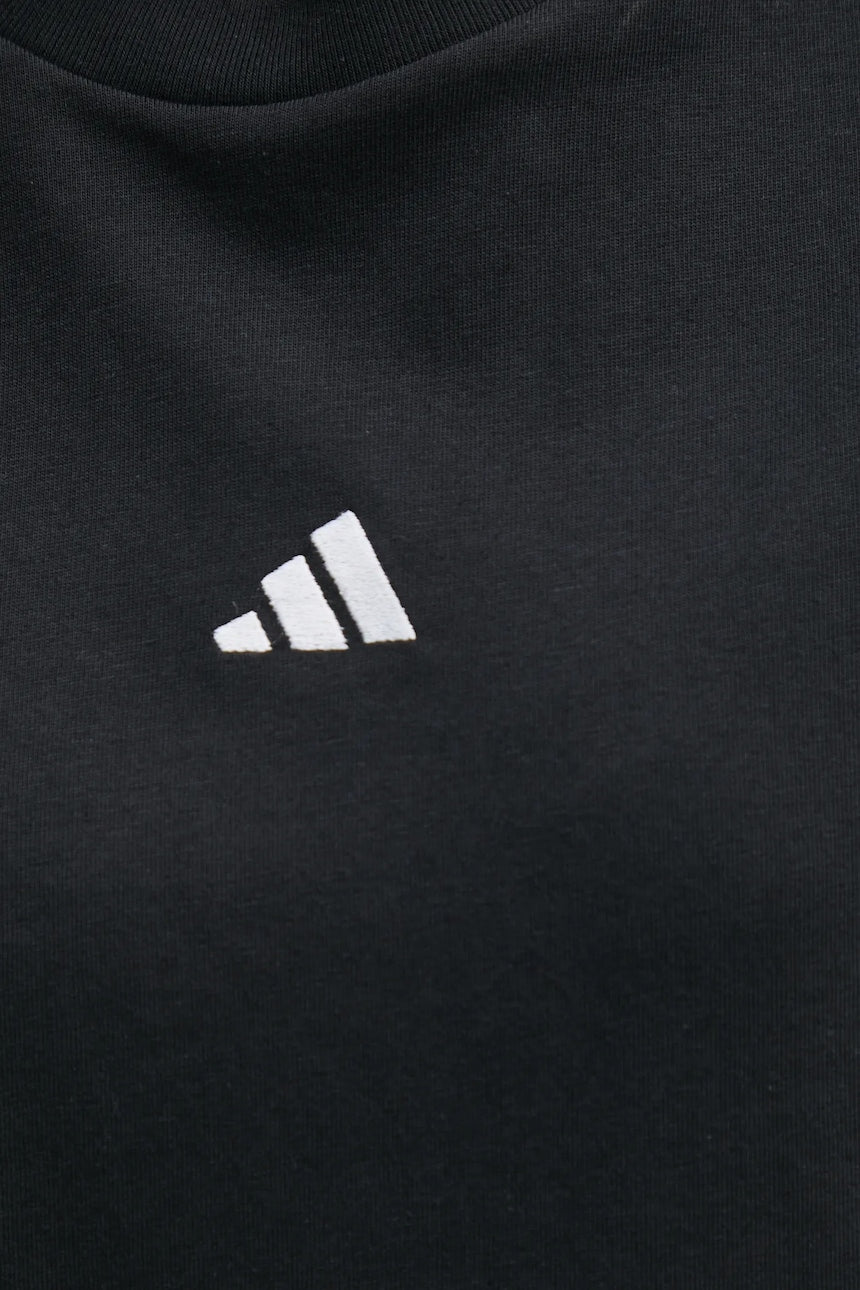 Adidas Essentials, T-Shirt Donna Con Bande Laterali - Nero