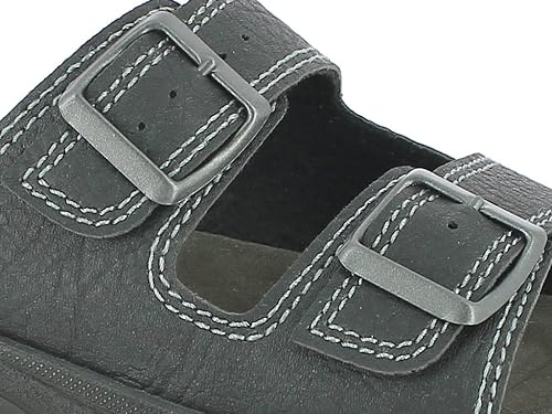 Inblu TG01, Ciabatte Uomo Doppia Fascia Con Fibbia - Fondente, Nero