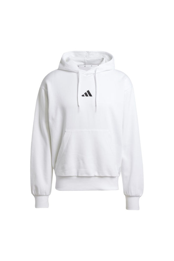 Adidas Feel Cozy, Felpa Con Cappuccio Uomo - Grigio, Bianco