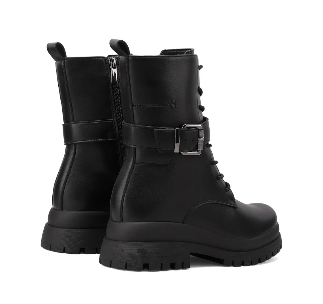 Queen Helena X33-99, Stivaletti Donna Suola Carroarmato - Nero