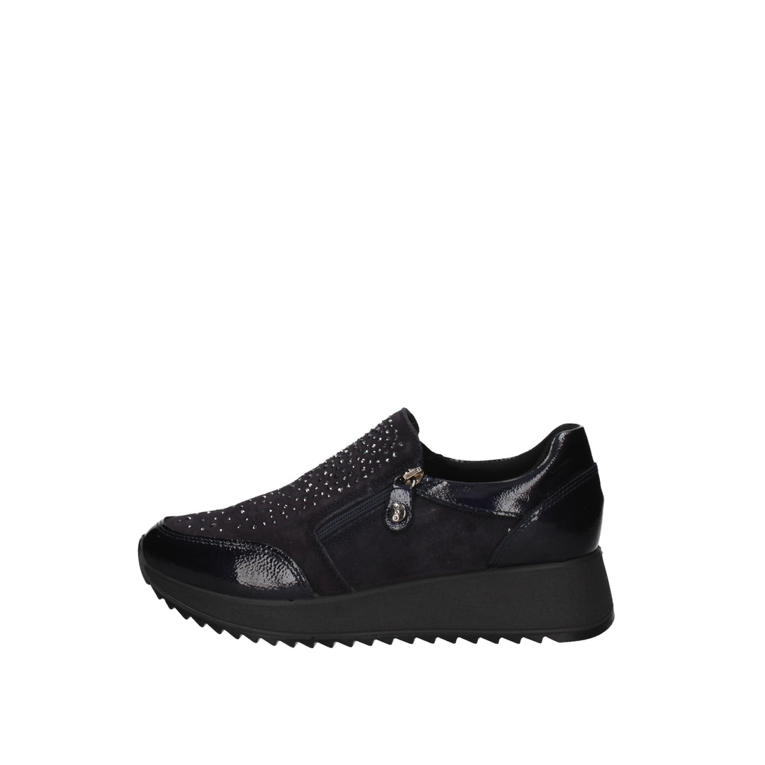 Imac 199983, Scarpe Slip On Con Zip Laterale Donna - Nero