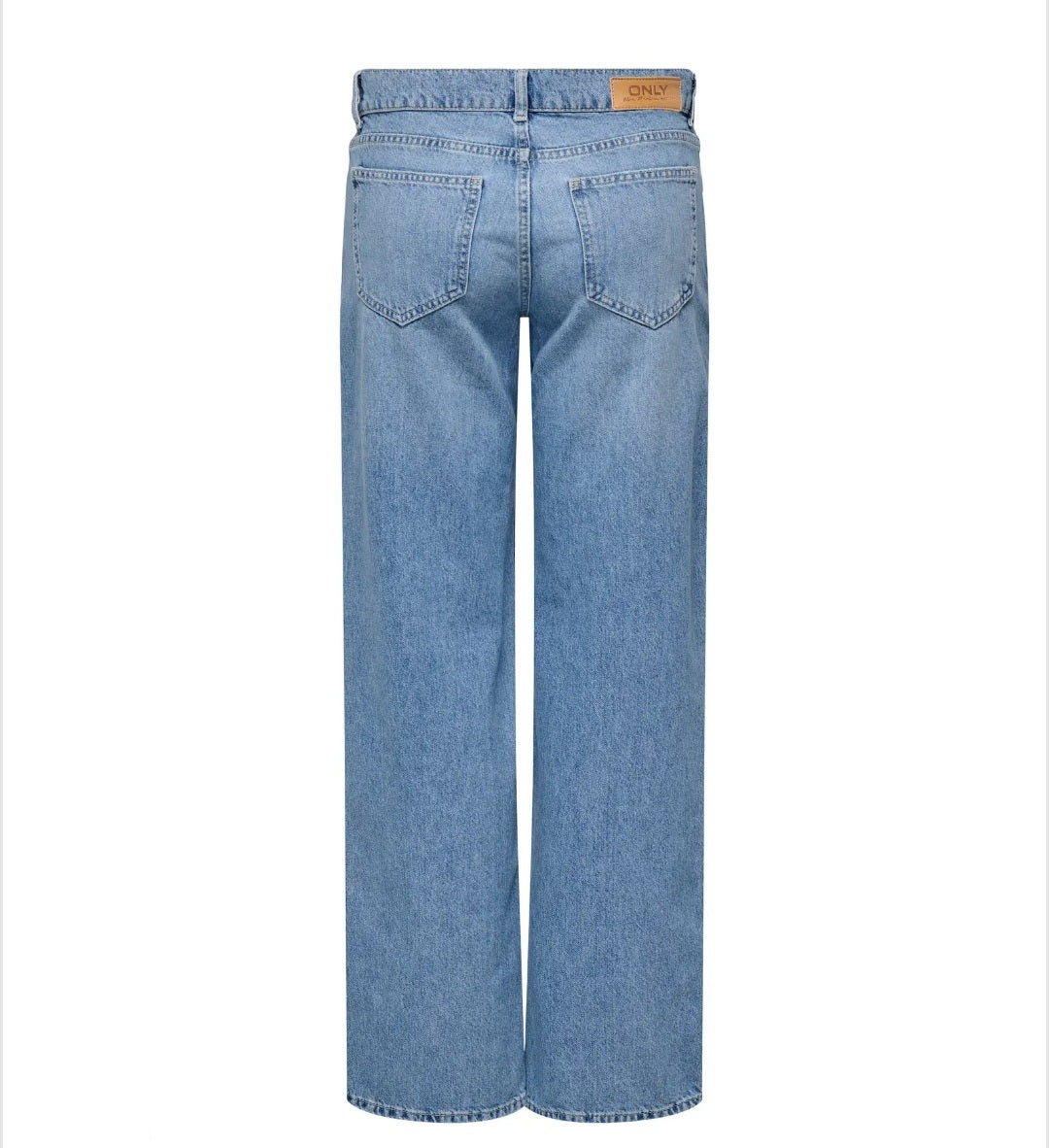 Only ONLBRENDA LOW WIDE DNM CRO158 NOOS, Jeans Donna In 100% Cotone Organico - Light Blu Denim 32"