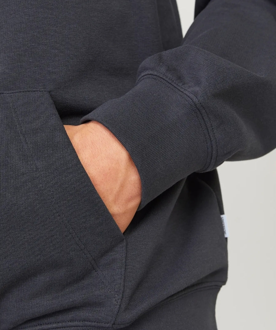 Jack&Jones JJECHARGE SWEAT HOOD NOOS, Felpa Garzata Uomo - Nero, Beige, Blu