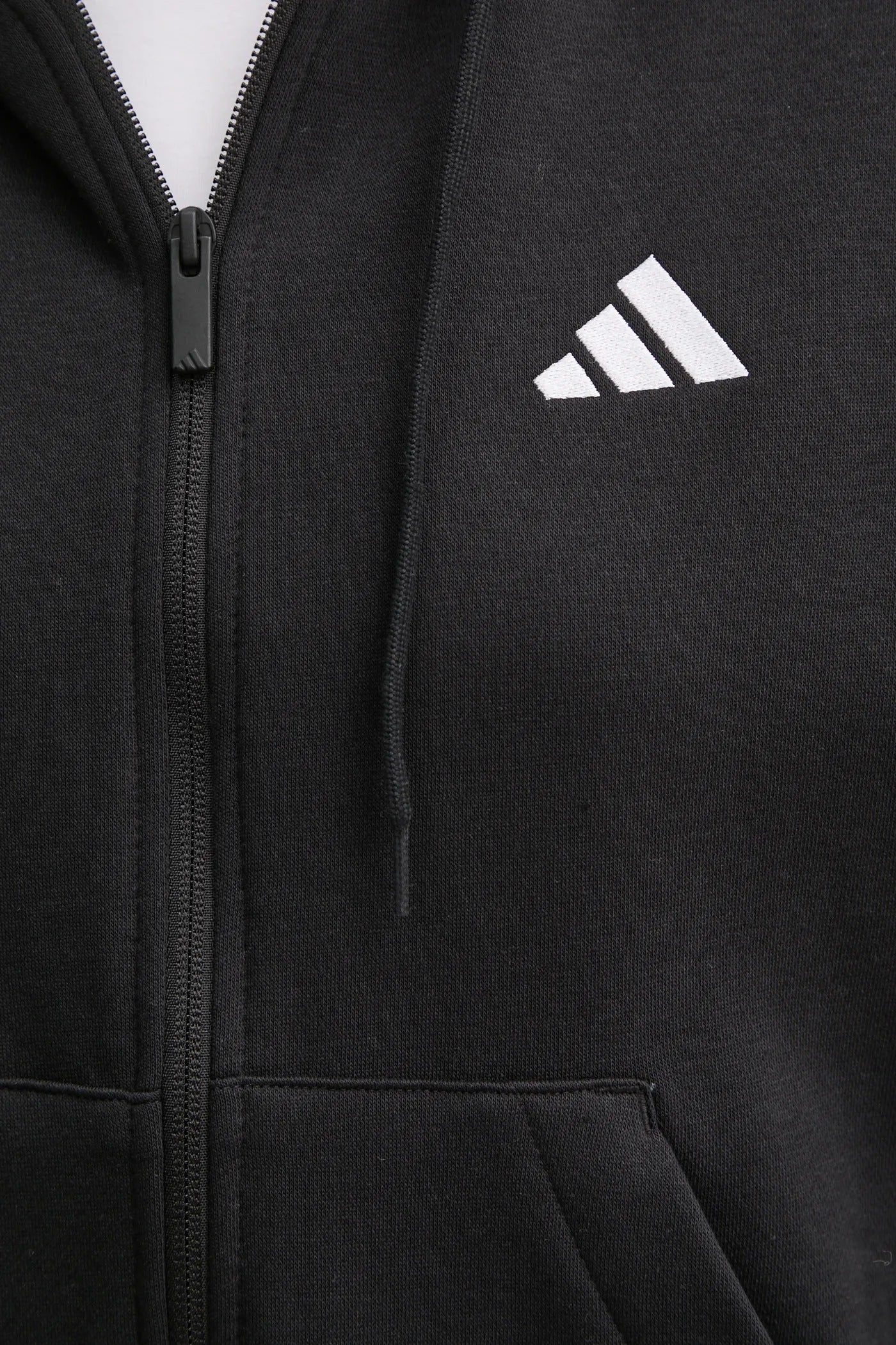 Adidas Essentials 3-Stripes, Felpa Donna Con Cappuccio e Zip - Nero