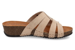 FLYFLOT Ciabatta Donna Con Fasce Intrecciate - Beige