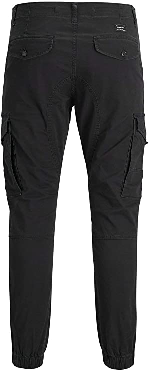 Jack & Jones JJIPAUL men's black cargo trousers