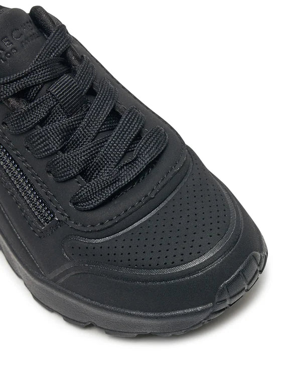Skechers 310387L Uno-Lite Easy Zip, Fitness Donna Ecopelle Con Zip - Nero