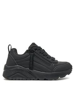 Skechers 310387L Uno-Lite Easy Zip, Fitness Donna Ecopelle Con Zip - Nero