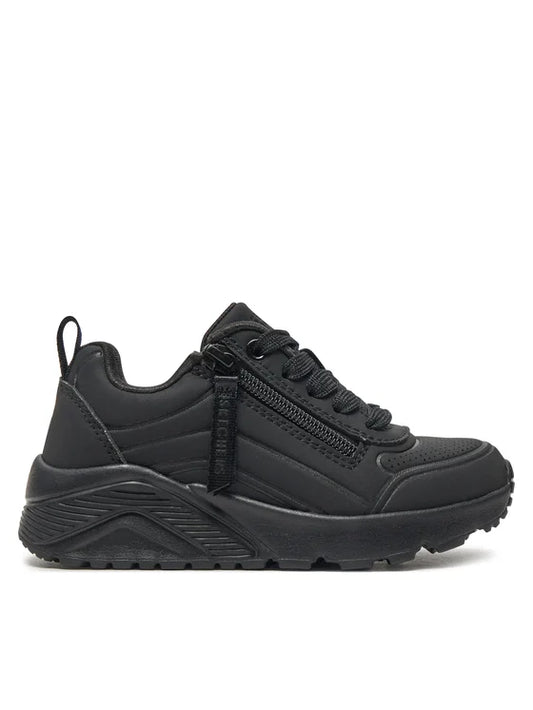 Skechers 310387L Uno-Lite Easy Zip, Fitness Donna Ecopelle Con Zip - Nero