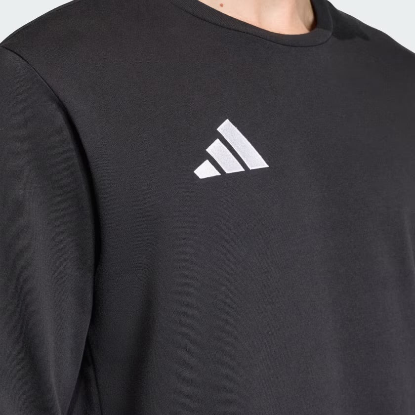 Adidas Entrada26 Sweat Top, Felpa Senza Cappuccio Uomo - Nero, Rosso