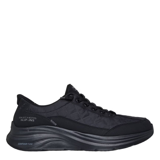 Scarpe Fitness Uomo Skechers Contour Foam Cordelux Nere Slip-ins - vista 1