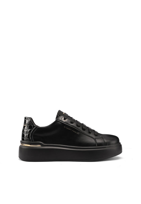 QUEEN HELENA X35-3, Sneaker Donna Platform Con Dettagli Coccodrillo - Marrone, Beige, Nero