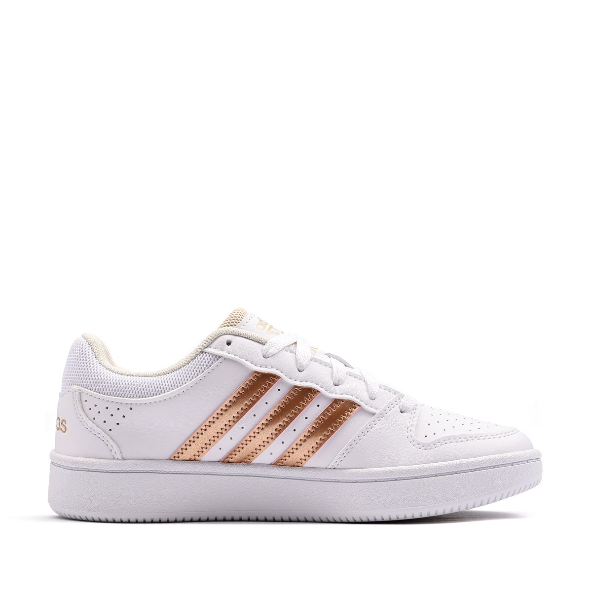 Adidas Hoops Classic J, Sneaker Ragazzi - Bianco/Nero, Bianco/Oro