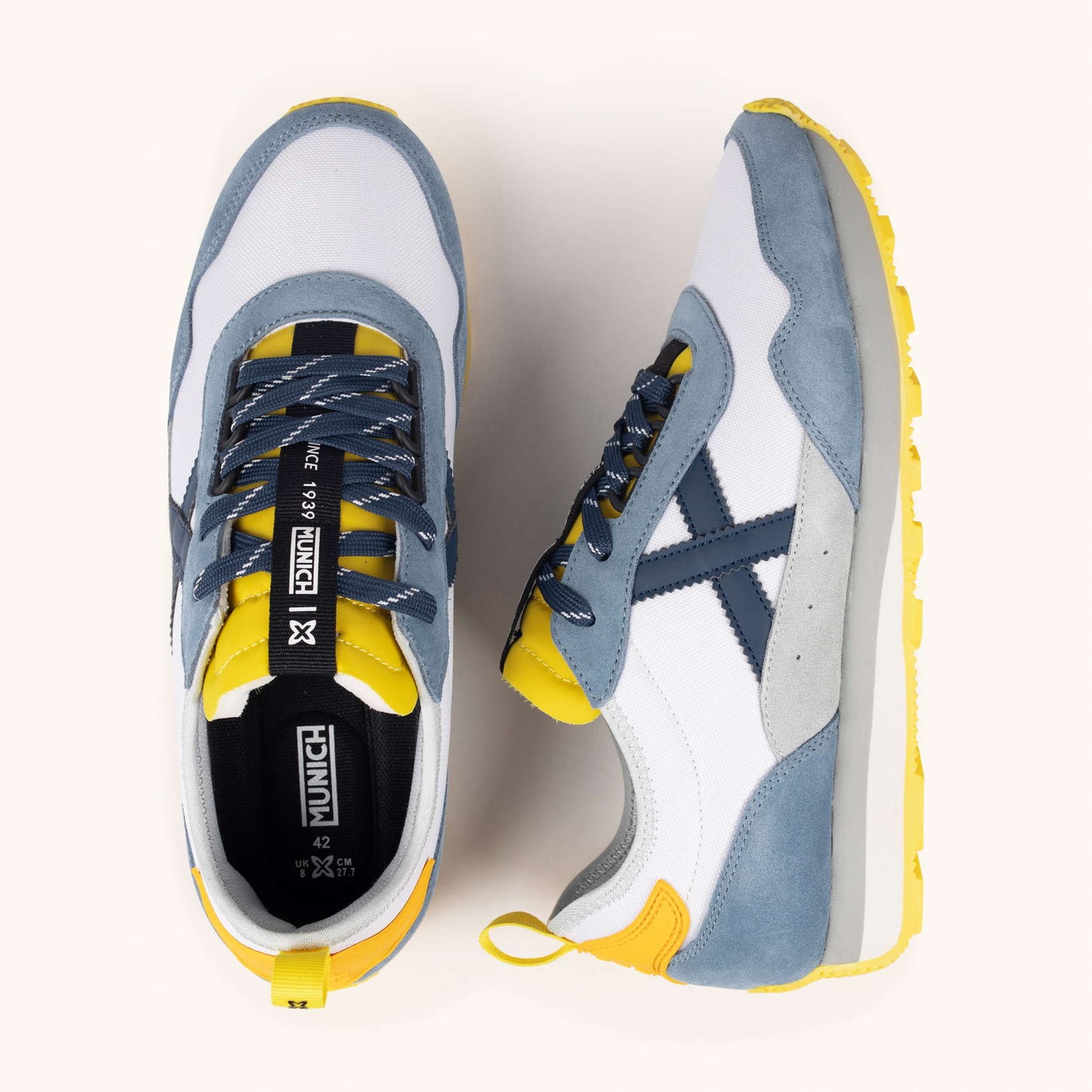 Munich Um, Sneaker Uomo - Grigio, Beige