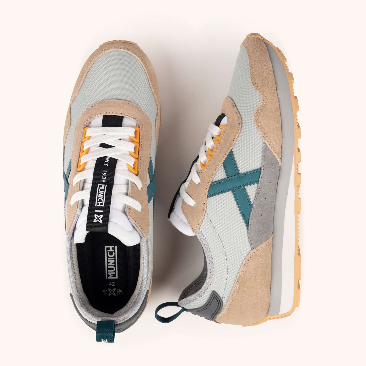 Munich Um, Sneaker Uomo - Grigio, Beige