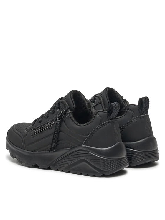 Skechers 310387L Uno-Lite Easy Zip, Fitness Donna Ecopelle Con Zip - Nero