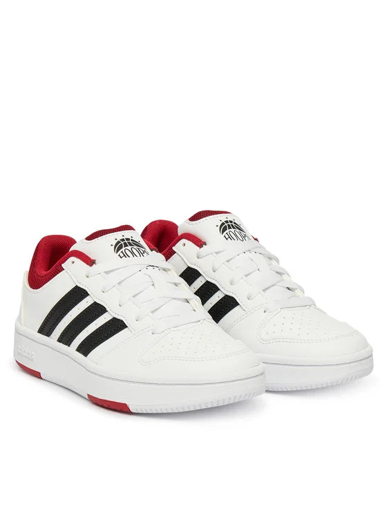 Adidas Hoops Classic J, Sneaker Ragazzi - Bianco/Nero, Bianco/Oro