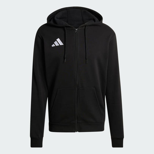 Felpa uomo Adidas Entrada 26 nera con zip e cappuccio - vista 1