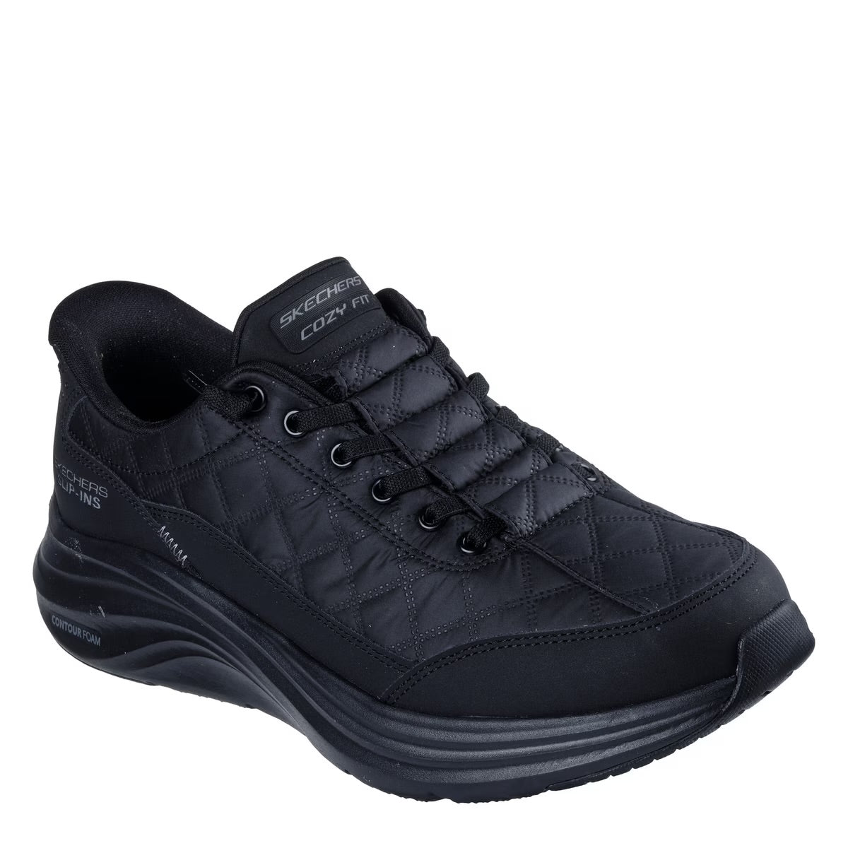 Skechers 232618 Contour Foam Cordelux, Fitness Uomo Slip-Ins - Nero