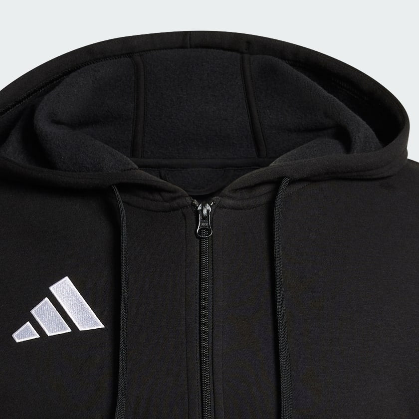 Adidas Entrada 26, Felpa Con Zip e Cappuccio Uomo - Nero