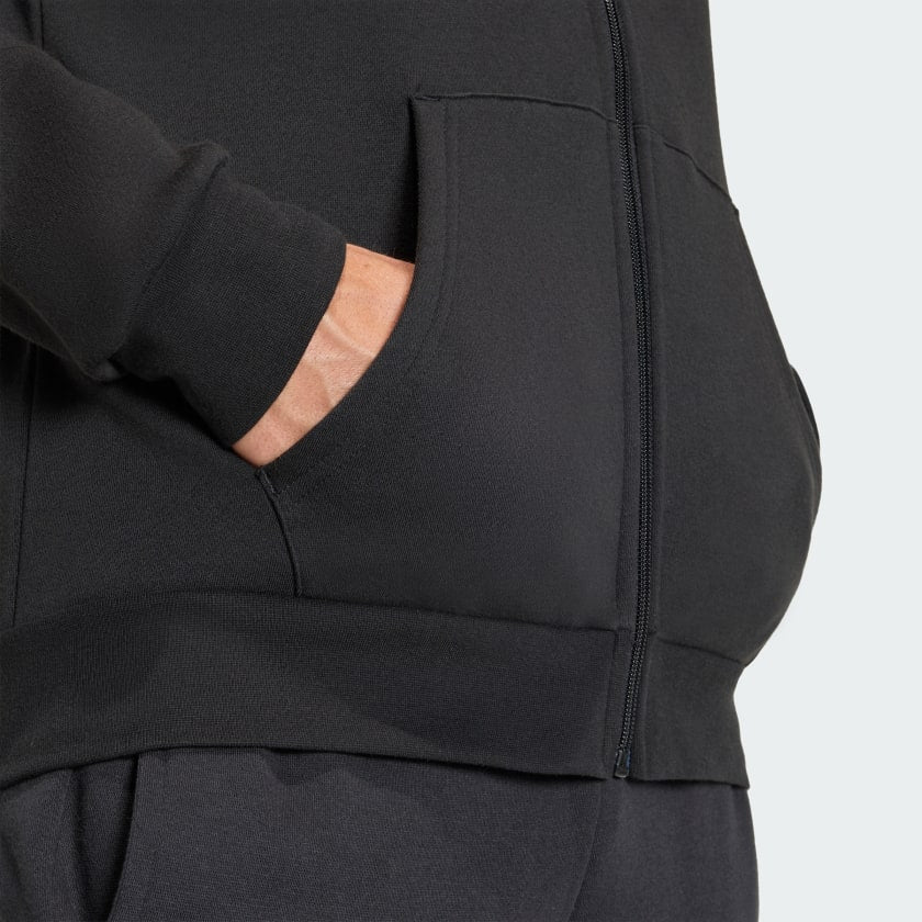 Adidas Entrada 26, Felpa Con Zip e Cappuccio Uomo - Nero