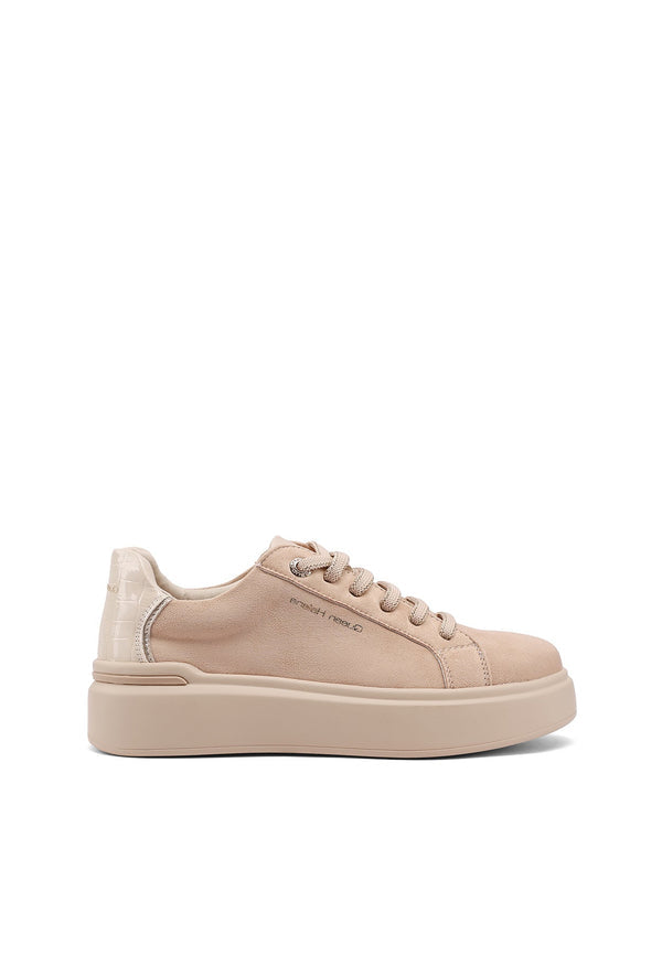 QUEEN HELENA X35-3, Sneaker Donna Platform Con Dettagli Coccodrillo - Marrone, Beige, Nero
