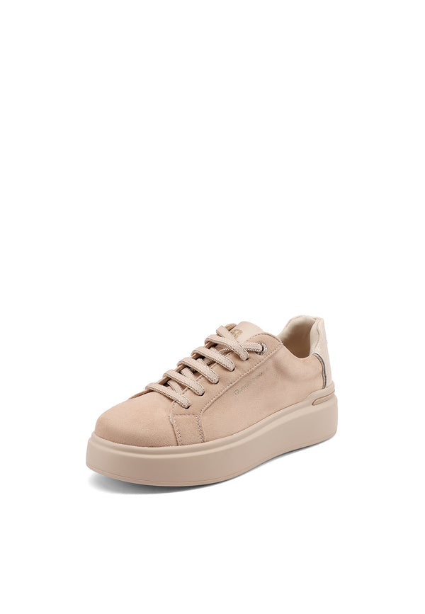QUEEN HELENA X35-3, Sneaker Donna Platform Con Dettagli Coccodrillo - Marrone, Beige, Nero