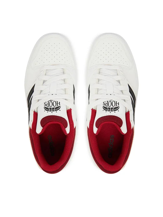 Adidas Hoops Classic J, Sneaker Ragazzi - Bianco/Nero, Bianco/Oro