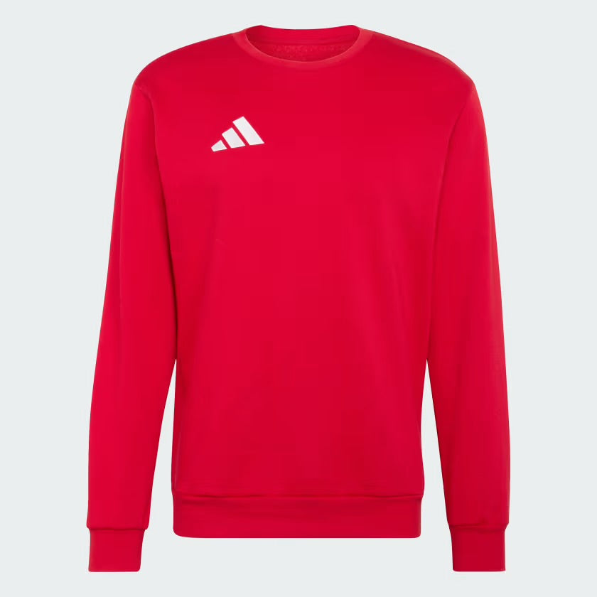 Adidas Entrada26 Sweat Top, Felpa Senza Cappuccio Uomo - Nero, Rosso