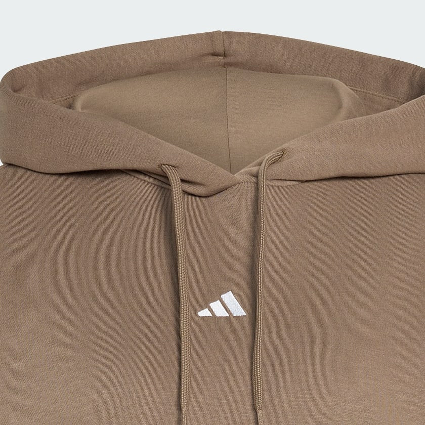 Adidas Essentials Small Logo Feel Cozy, Felpa Con Cappuccio Donna - Khaki